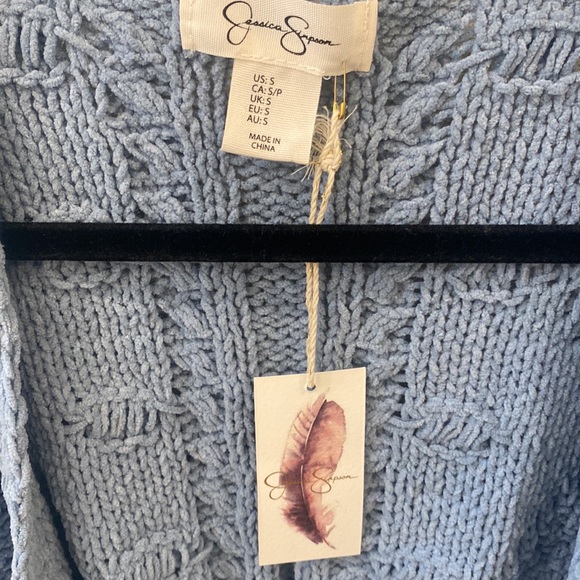 🌟NWT🌟 Jessica Simpson Blue knit cardigan - Picture 3 of 5